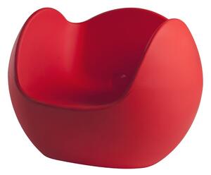 Slide bloss poltrona a dondolo per interni ed esterni disegnata da karim rashid, colore flame red