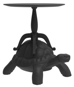 Qeeboo turtle carry table tavolino da caffè in polietilene e legno disponibile in più finiture, colore nero