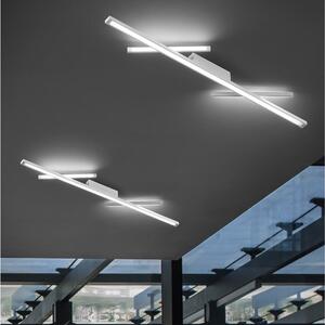 Lampada a soffitto digit realizzata in italia illuminata a led, dimensione cm 125 x 25 h 7