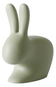 Qeeboo rabbit chair baby sedia disponibile in molte finiture, colore balsamo verde