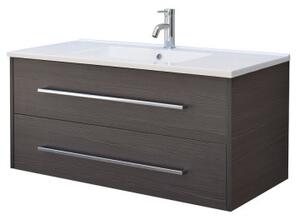 Mobile bagno sospeso 2 cassetti cm 100 Hawaii Lava Mobile con Lavabo