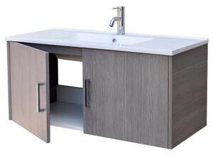 Mobile bagno sospeso 2 ante cm 100 Hawaii Stone Mobile con Lavabo