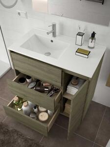 Mobile bagno moderno in legno cm 85 Arenys Rovere Eternity Mobile con Lavabo