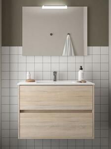 Mobile bagno sospeso in legno cm 80 Noja Caledonia Completa