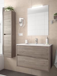 Mobile sospeso con lavabo specchiera e colonna cm 90 Noja Eternity