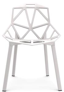 Magis sedia chair_one disponibile in vari colori adatti per interni ed esterni, colore alluminio bianco ruvido