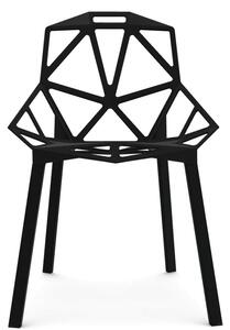 Magis sedia chair_one disponibile in vari colori adatti per interni ed esterni, colore alluminio nero ruvido