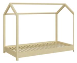 Lettino per bambini bella di kocot in legno di pino naturale, colore legno, dimensione 188 cm x 88-5 cm x 149-2 cm