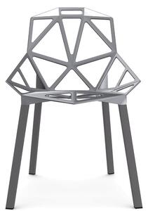 Magis sedia chair_one disponibile in vari colori adatti per interni ed esterni, colore alluminio adapta grigio