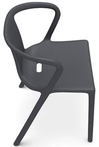 Magis air-armchair sedia adatta per interno ed esterno in varie finiture, colore antracite