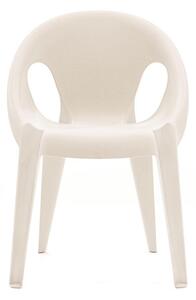 Magis bell chair sedia da giardino realizzata con rifiuti industriali 100% riciclabili, colore bianco