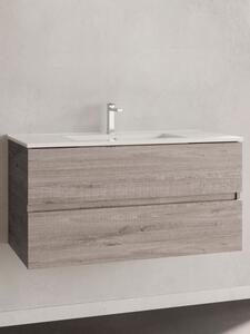 Mobile bagno sospeso cm 80 modello ANDRE PLUS Cenere Mobile con Lavabo