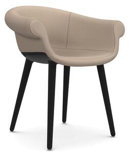 Magis cyborg lord poltrona di design disegnata da marcel wanders in diverse finiture, colore beige, struttura nero lucido