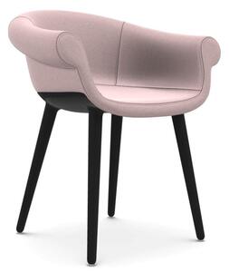 Magis cyborg lord poltrona di design disegnata da marcel wanders in diverse finiture, colore rosa, struttura nero lucido