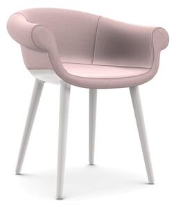 Magis cyborg lord poltrona di design disegnata da marcel wanders in diverse finiture, colore rosa, struttura bianco lucido