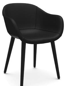 Magis cyborg lady poltrona di design disegnata da marcel wanders, colore nero, struttura nero lucido