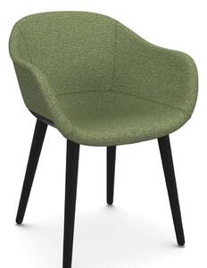 Magis cyborg lady poltrona di design disegnata da marcel wanders, colore verde, struttura nero lucido