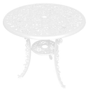 Seletti industry round table tavolino da giardino in alluminio disegnato da studio job, colore bianco