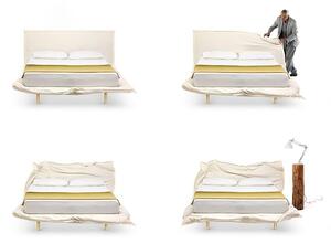 Mogg big hug letto matrimoniale modellabile disponibile nella versione in panno bianco