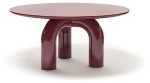 Mogg elephante tavolo rotondo e ovale disponibile in varie finiture, dimensione diametro 140 lucido rosso porpora