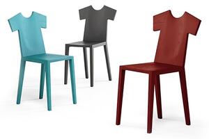 Mogg t-chair sedia a forma di t-shirt disponibile in varie finiture, colore marrone