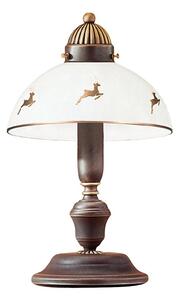 Kolarz 731.73.150 - Lampada da tavolo NONNA 1xE27/75W/230V con decoro a cervo, oro rosa