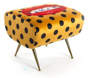 Seletti pouf toiletpaper realizzato in legno e poliestere disponibile in varie fantasie, disegno shit