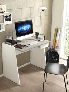 Scrivania porta pc L90xP60xH80 cm CONTEMPORARY Bianco/Cemento