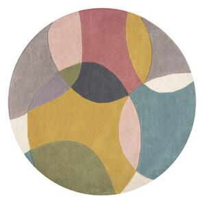 Tappeto rotondo in lana tessuto a mano ø 160 cm Glow Multi – Flair Rugs