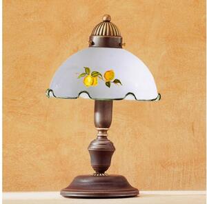 Kolarz 731.73.116 - Lampada da tavolo NONNA 1xE27/75W/230V con motivo limoni