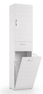 Mobile colonna lavanderia L45xP32xH195 cm LAUNDRYCOMPOS Bianco