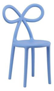 Qeeboo ribbon chair baby sedia realizzata in polipropilene disponibile in tre finiture, colore azzurro