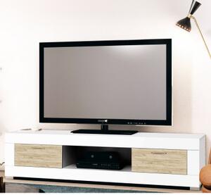 Mobile porta tv L185 x P40 x H41 DAMIAN Rovere gray / Bianco