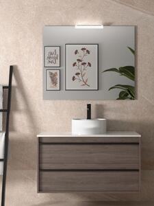 Mobile bagno sospeso cm 100 2 cassetti con lavabo appoggio Rovere Eternity Attila-Lisboa Completa