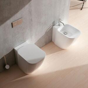 DOMUS FALERII F50 SPECIAL - Set vaso a terra rimless coprivaso e bidet