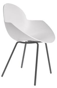 Altacorte cloe sedia con struttura gambe in legno o ferro disponibile in varie finiture, colore bianco, struttura gamba ferro nero