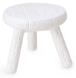 Seletti milk stool sgabello in fibra di vetro disponibile in varie finiture, colore bianco