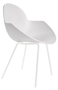 Altacorte cloe sedia con struttura gambe in legno o ferro disponibile in varie finiture, colore bianco, struttura gamba ferro bianco