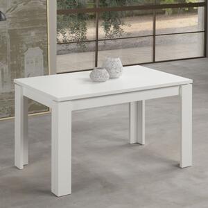 RODI - Tavolo rettangolare allungabile cm 120x80, 140x80, 160x90 Bianco Frassinato cm 120x80