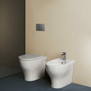 AZZURRA PRATICA - Vaso e bidet a terra con coprivaso Made in Italy