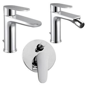 WINTER - Set 3 Miscelatori lavabo bidet incasso doccia 2 vie Cromo