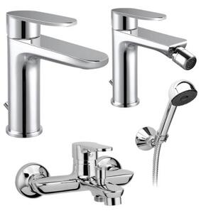 WINTER - Set 3 Miscelatori lavabo bidet vasca Cromo