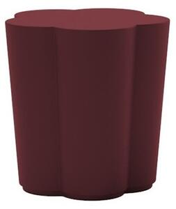 Tavolino pouf pepper di alma design struttura in polietilene adatto per interni ed esterni, colore bordeaux