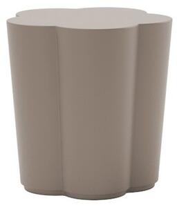 Tavolino pouf pepper di alma design struttura in polietilene adatto per interni ed esterni, colore sabbia