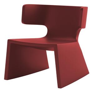 Alma design meg poltrona struttura in polietilene disponibile in varie finiture, colore rosso ciliegia