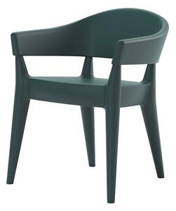 Alma design jo poltroncina struttura in polietilene disponibile in varie finiture, colore verde bosco