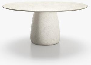 Tavolo bold di capod'opera struttura realizzata da un corpo cavo in cemento ad alto rendimento, finiture concrete light, aggiungi optional senza piatto lazy susan