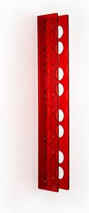 Portabottiglie da parete in plexiglass bibenda small di iplex design conserva fino a 8 bottiglie, colore trasparente rosso