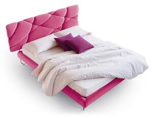 Noctis hug 03 letto realizzato con struttura in metallo e rivestimento in lycra velluto, colore rosa