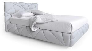 Noctis marvin letto matrimoniale rivestito in lycra, finiture bianco lycra 600 bedlinen 9050